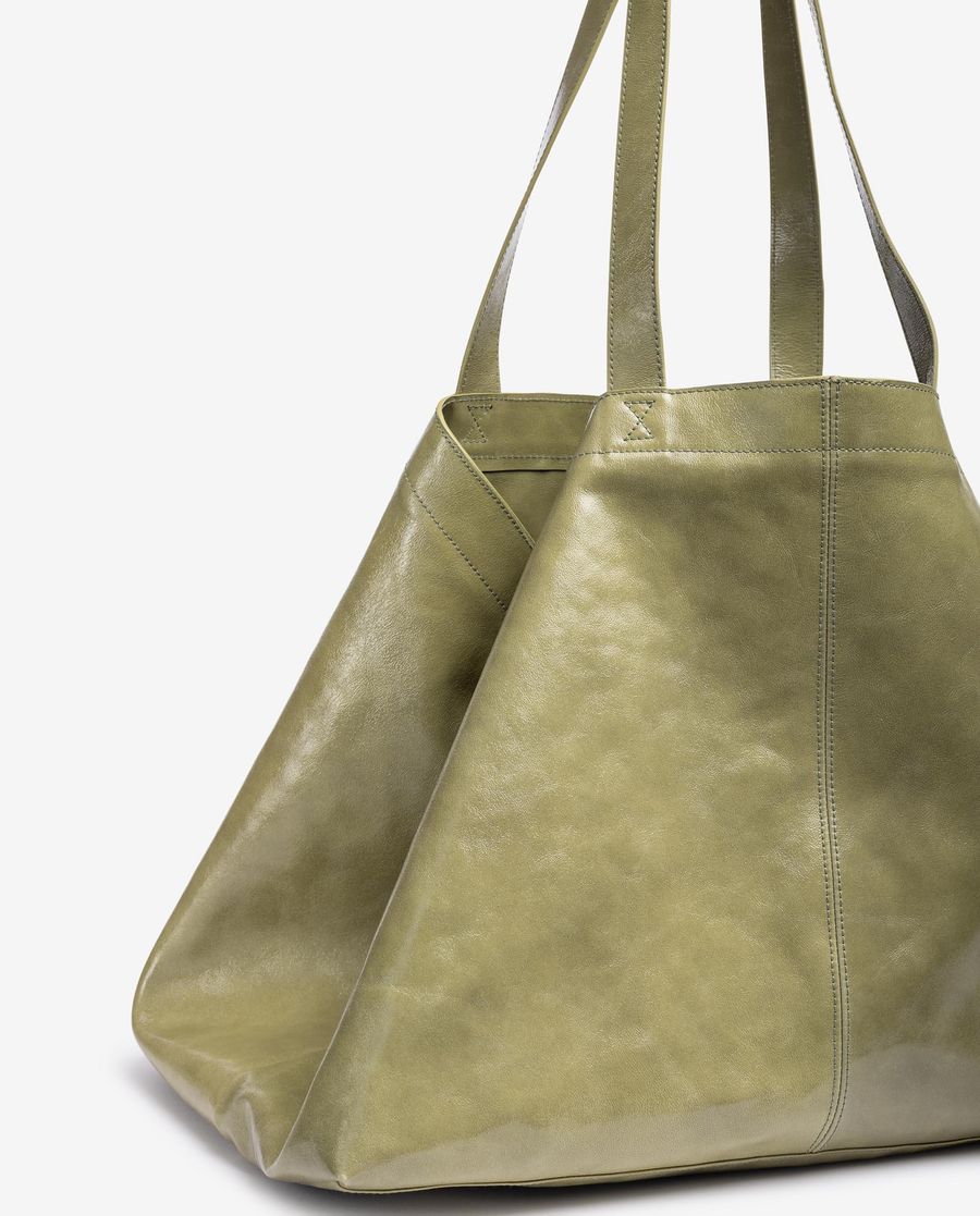 Maxi sac en cuir verni Unisa pour femme - Vert