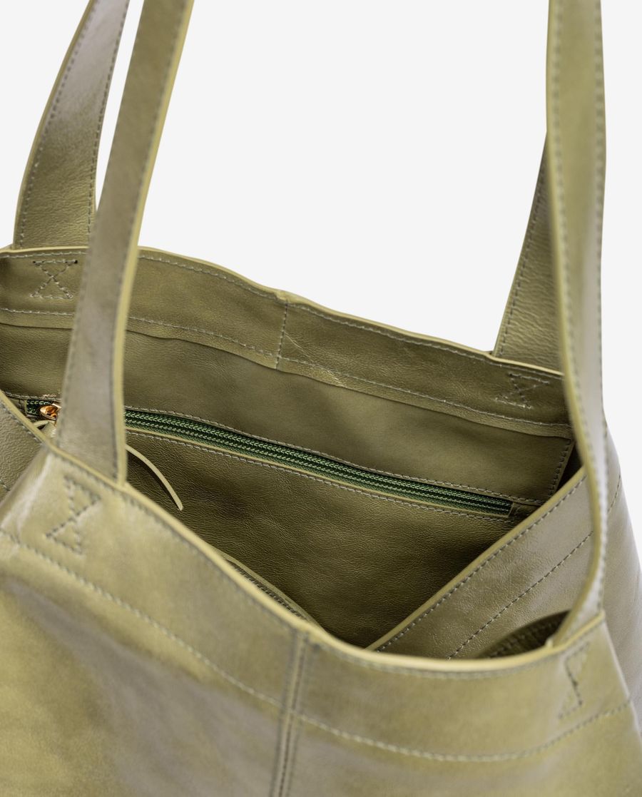 Maxi sac en cuir verni Unisa pour femme - Vert