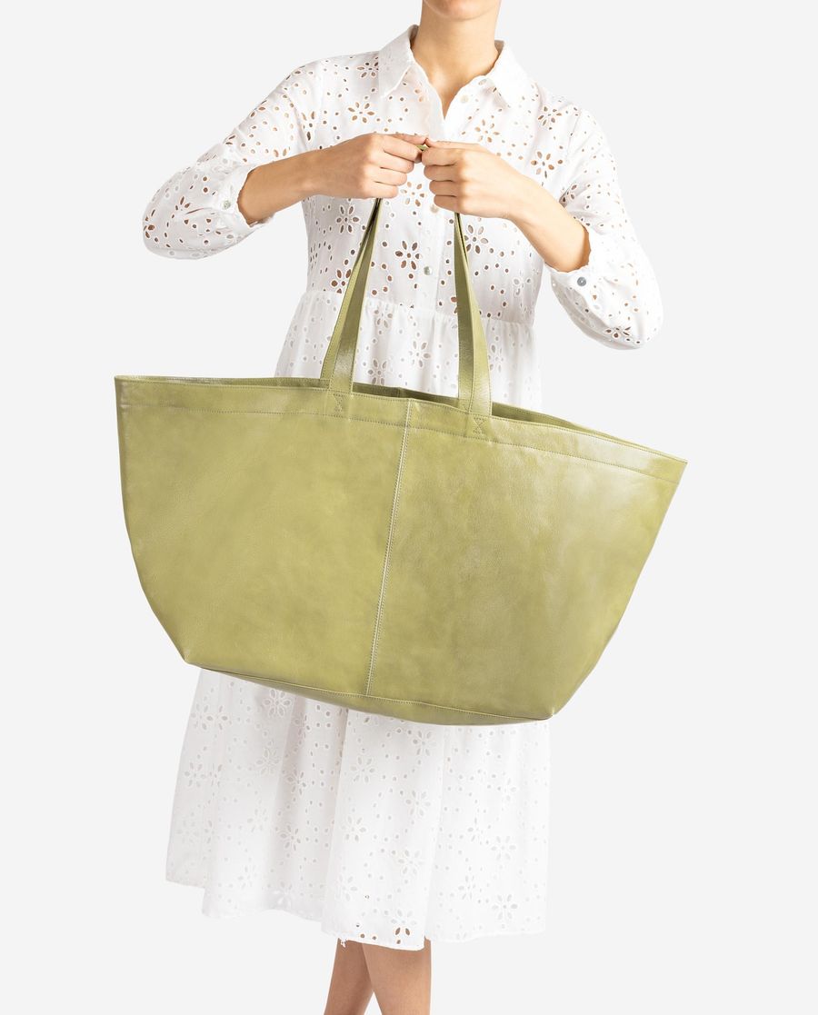 Maxi sac en cuir verni Unisa pour femme - Vert