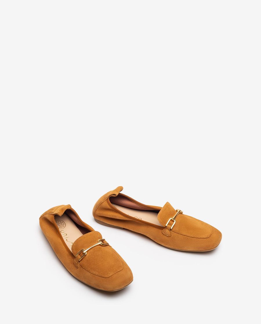 Mocassins plats non doublés Unisa pour femme - Marron