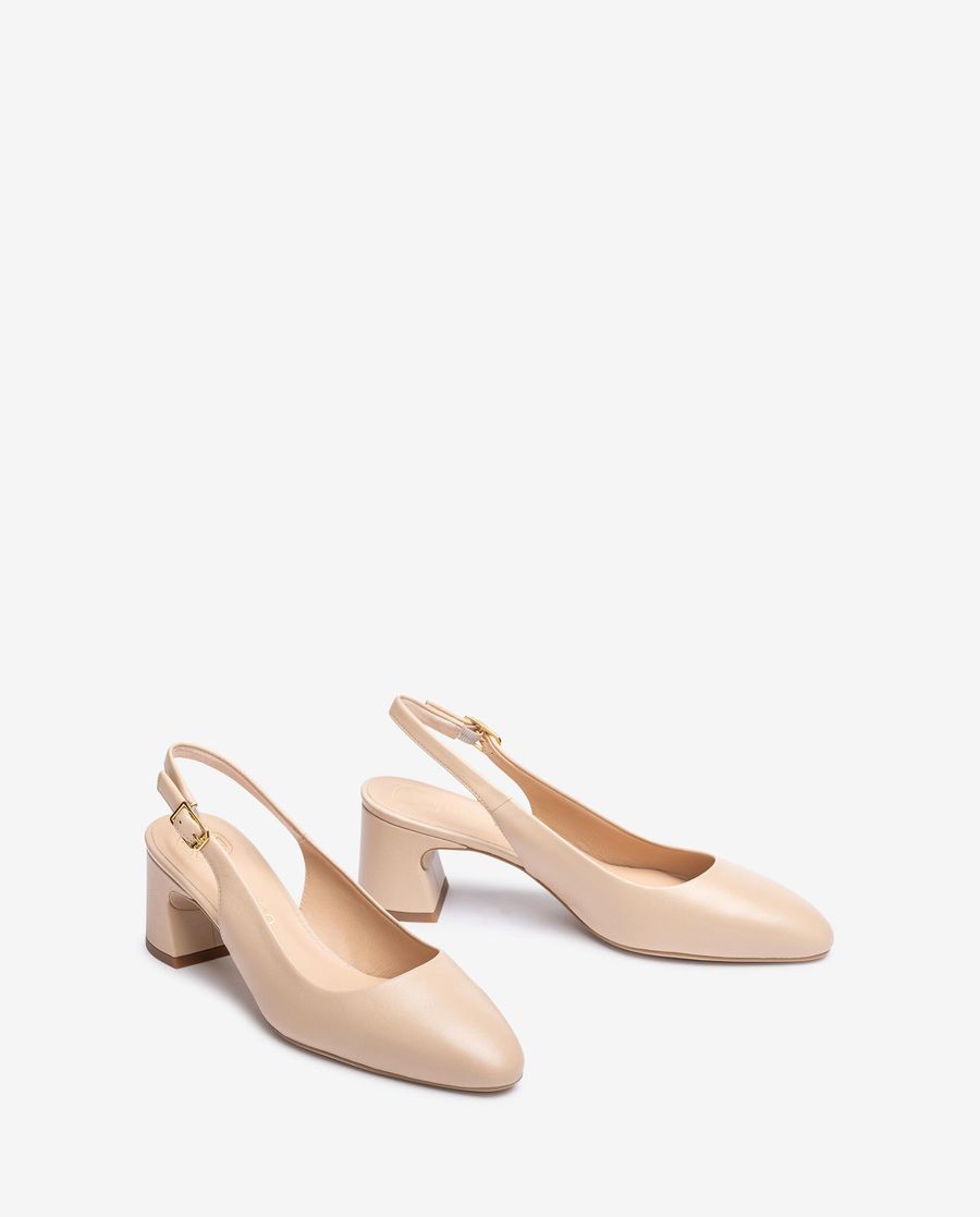 Sandales à bride arrière et bout rond Unisa pour femme - Beige