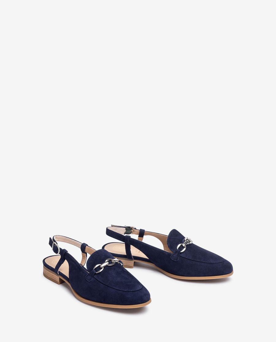 Mocassins plats à bride arrière Unisa pour femme - Bleu