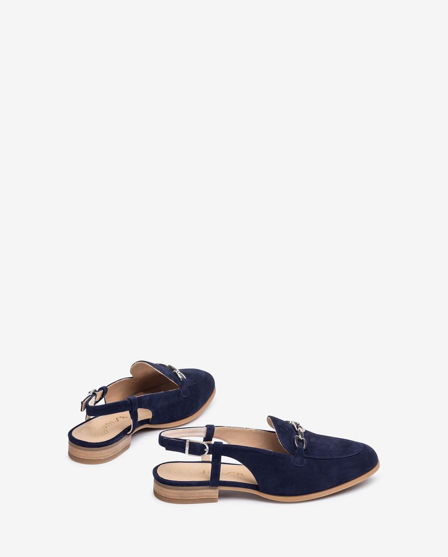 Mocassins plats à bride arrière Unisa pour femme - Bleu