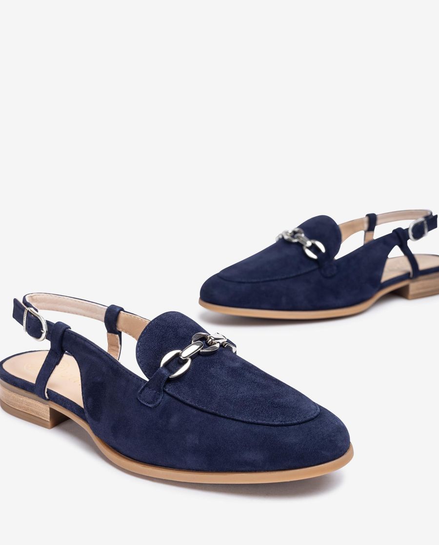 Mocassins plats à bride arrière Unisa pour femme - Bleu