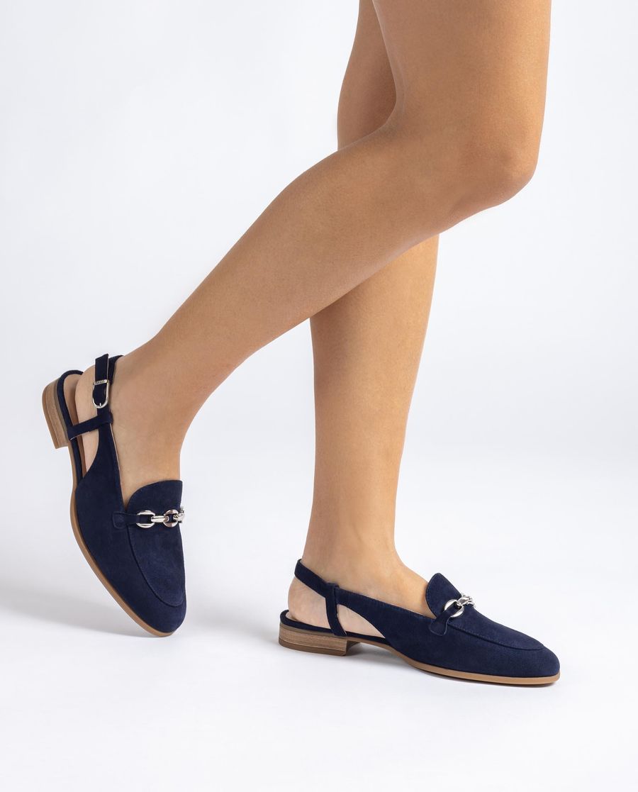 Mocassins plats à bride arrière Unisa pour femme - Bleu