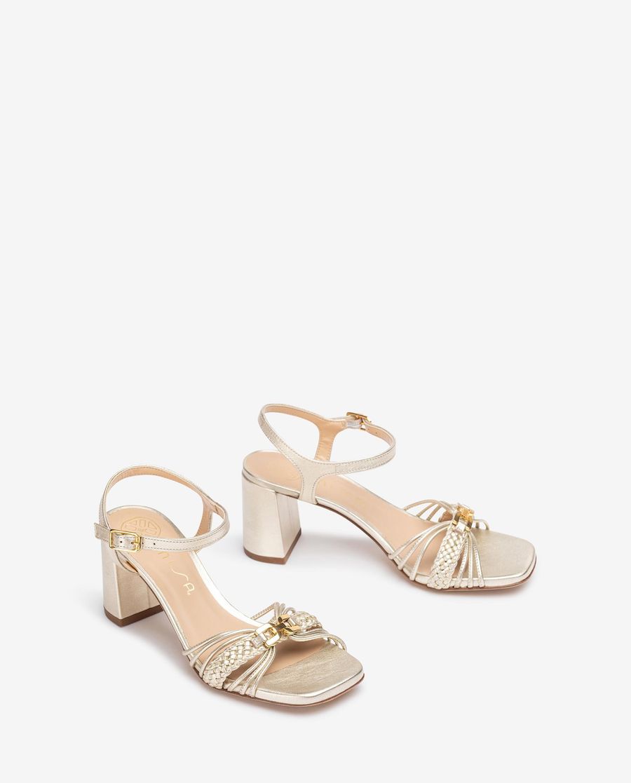 Sandales à bride tressée Unisa pour femme - Doré