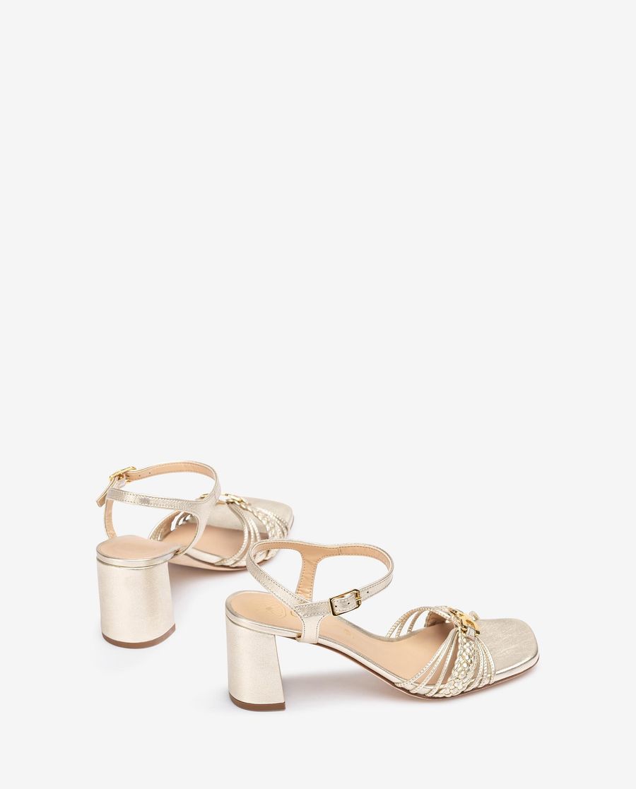 Sandales à bride tressée Unisa pour femme - Doré
