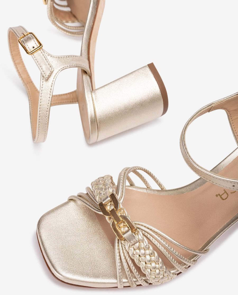 Sandales à bride tressée Unisa pour femme - Doré
