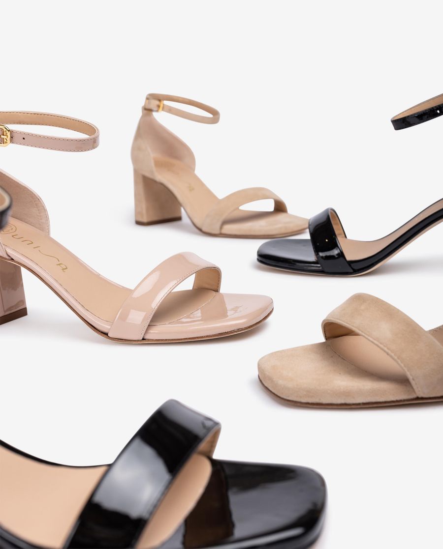 Sandales à bout carré pour femme Unisa - Noir