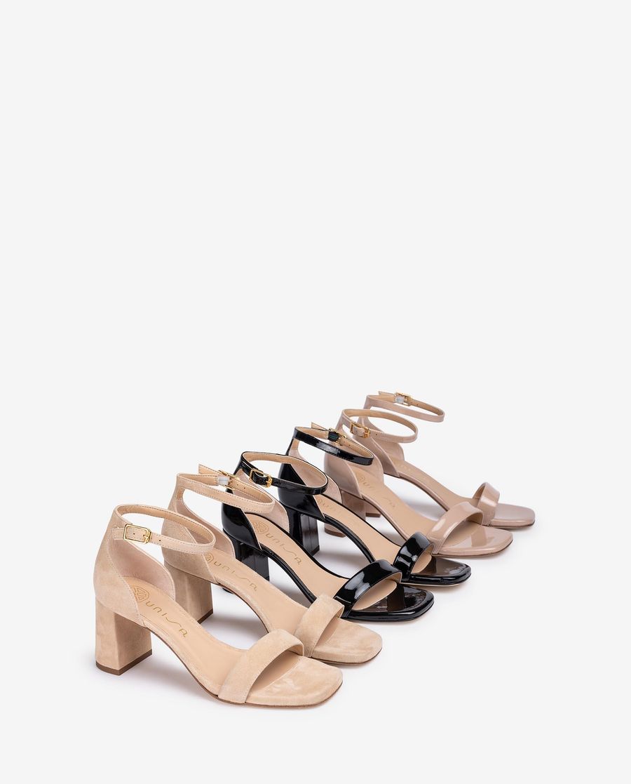 Sandales à bout carré pour femme Unisa - Noir