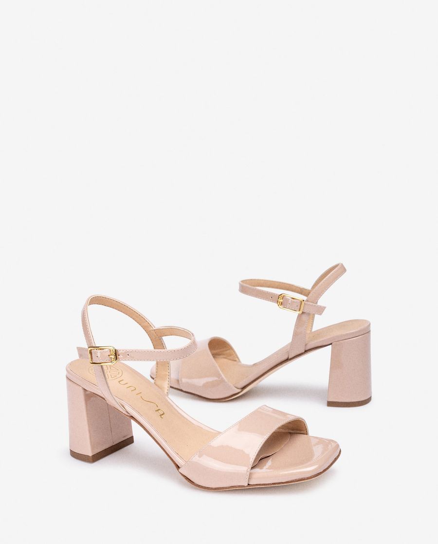 Sandales Unisa en cuir verni - Rose