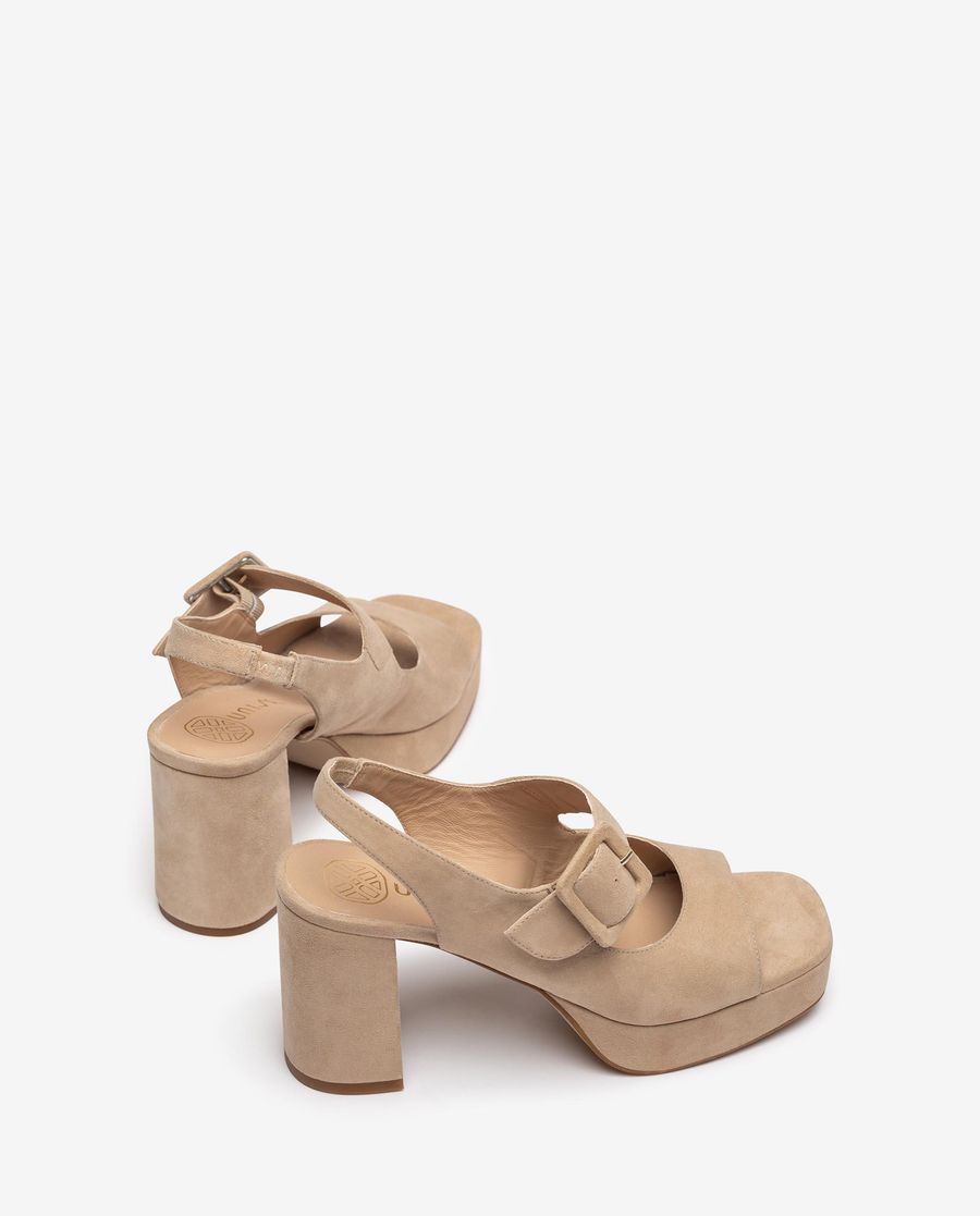 Sandales à boucle ton sur ton Unisa pour femme - Beige