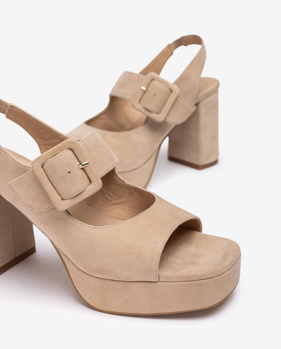 Sandales à boucle ton sur ton Unisa pour femme - Beige