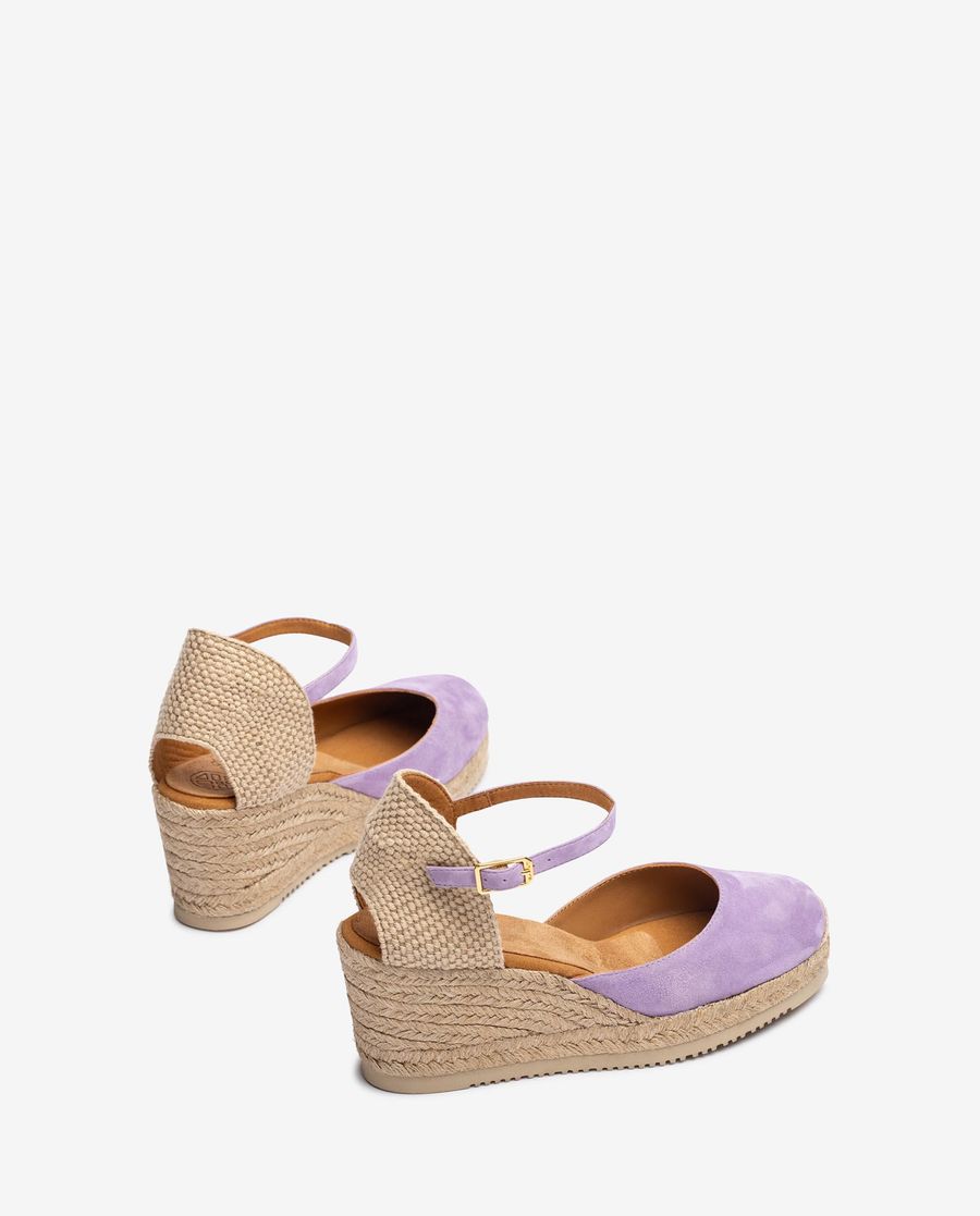 Espadrilles à bride arrière en daim Unisa pour femme - Lilas
