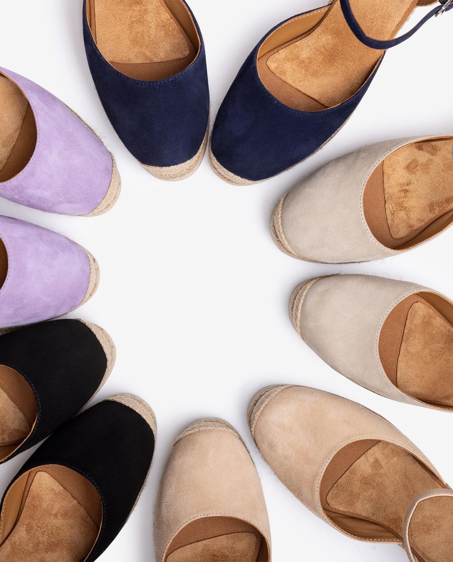 Espadrilles à bride arrière en daim Unisa pour femme - Lilas