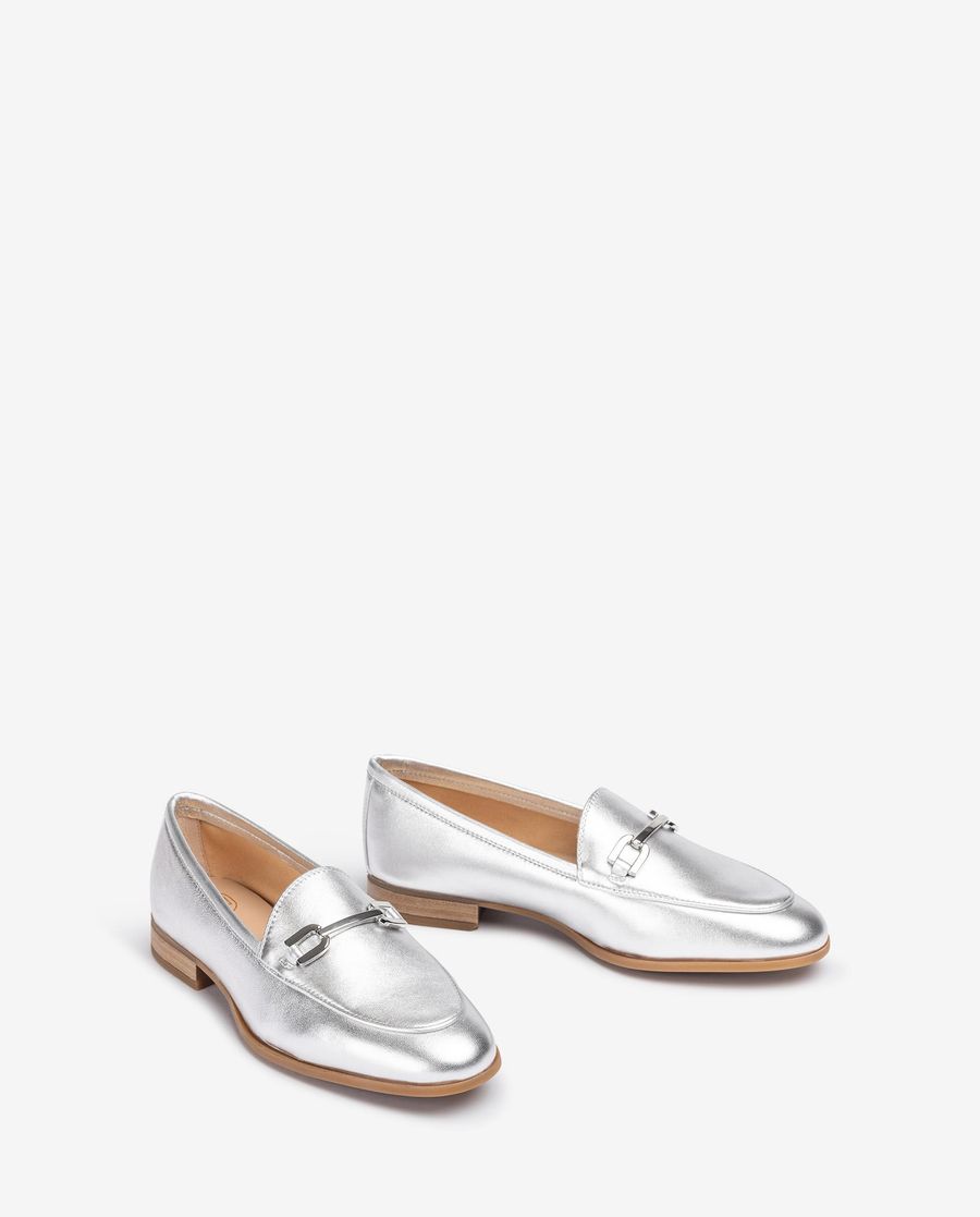 Mocassins ornés Unisa pour femme - Argent