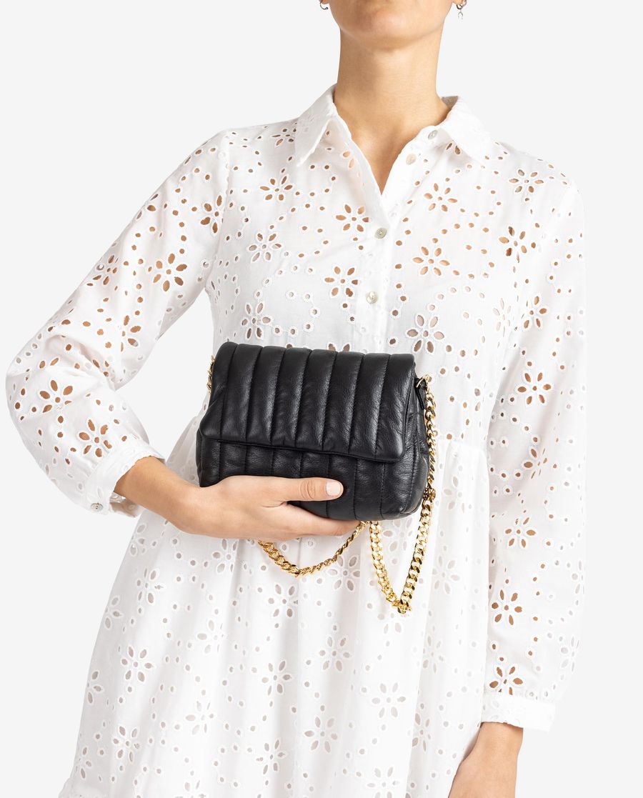 Petit sac cabas matelassé Unisa Femme - Noir