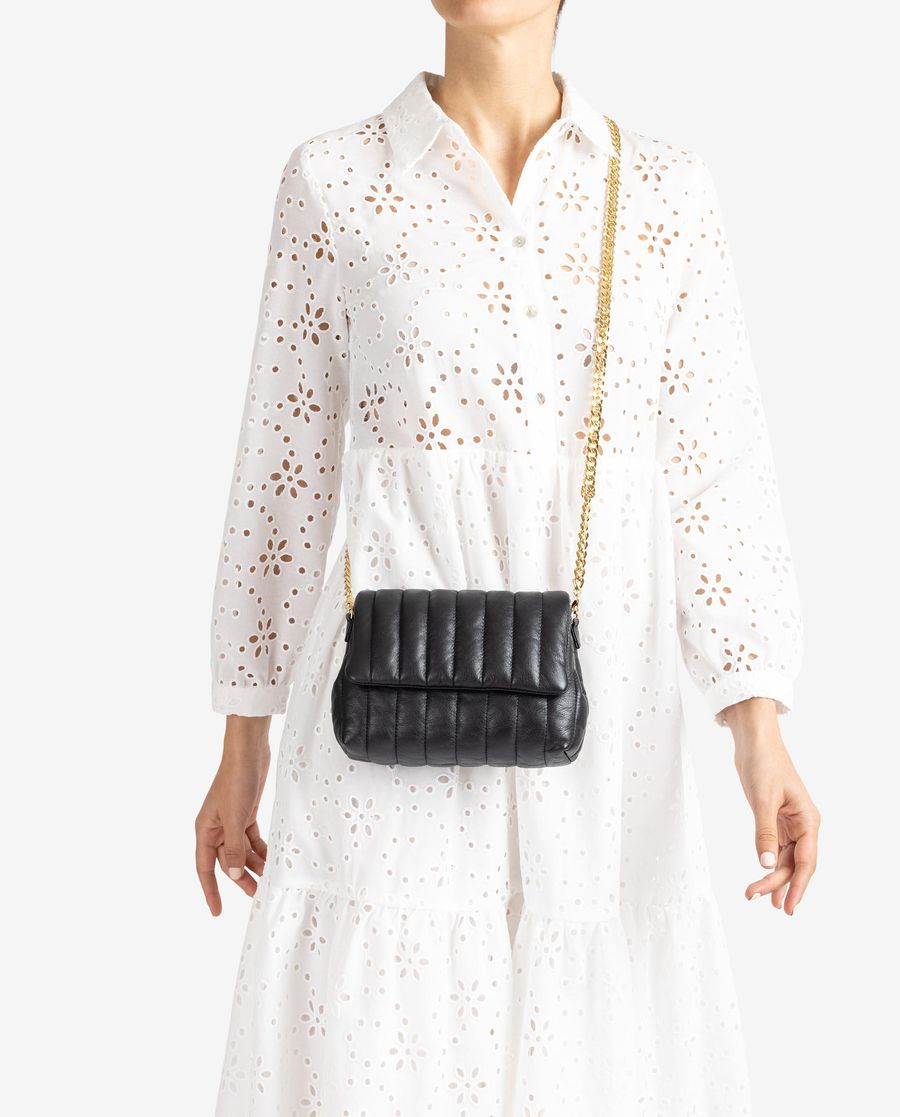 Petit sac cabas matelassé Unisa Femme - Noir