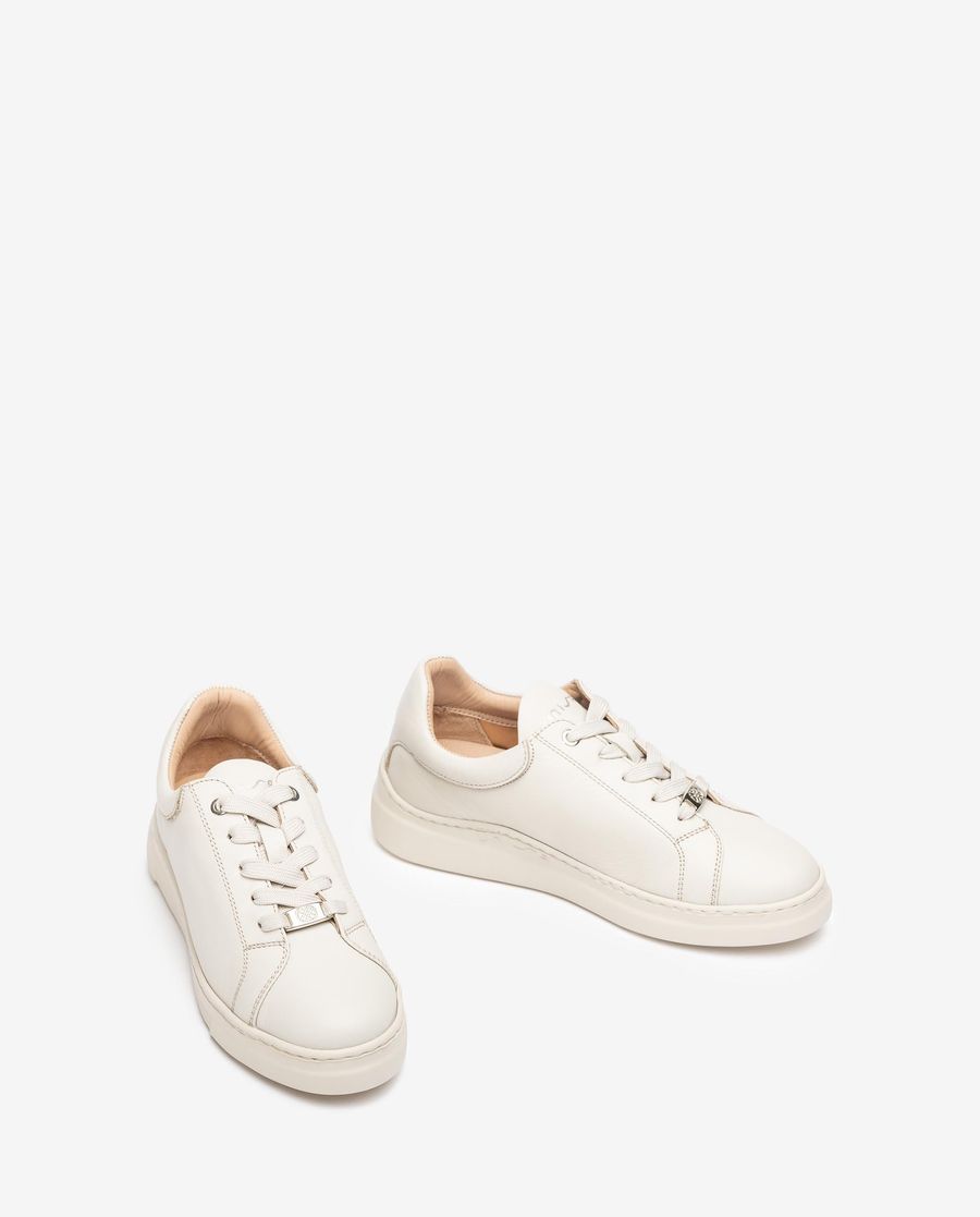Baskets en cuir Unisa pour femme - Unisexe - Blanc
