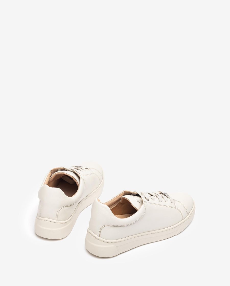 Baskets en cuir Unisa pour femme - Unisexe - Blanc