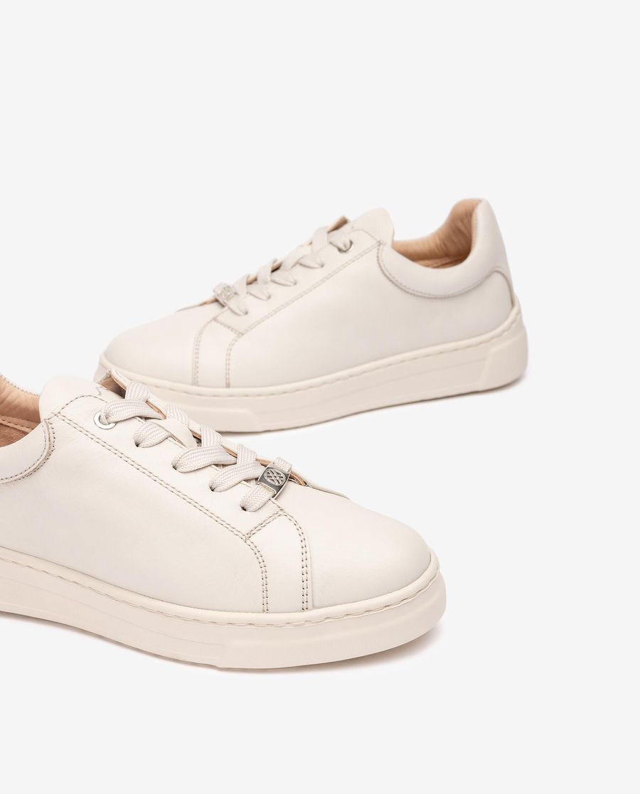 Baskets en cuir Unisa pour femme - Unisexe - Blanc
