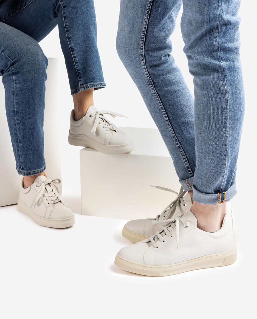 Baskets en cuir Unisa pour femme - Unisexe - Blanc