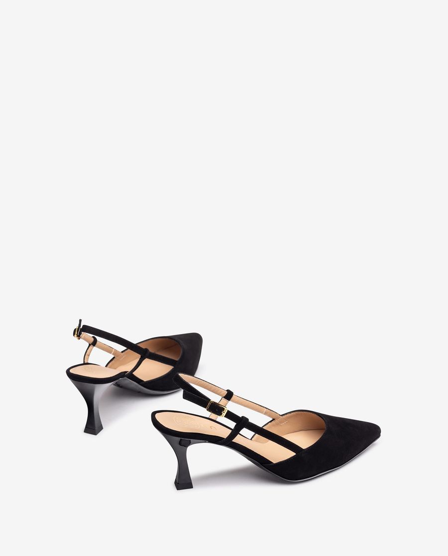 Chaussures Unisa à bout pointu et bride arrière pour femme - Noir