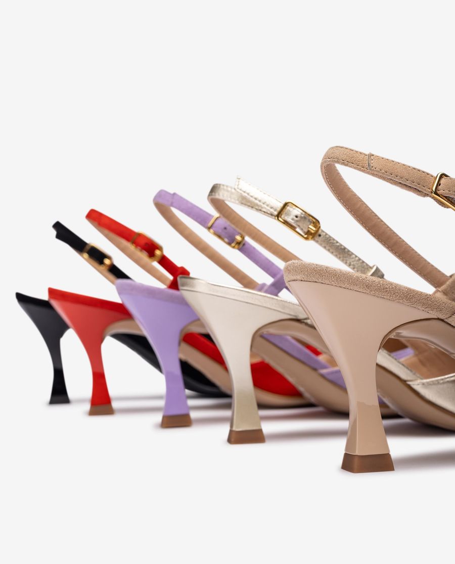 Chaussures Unisa à bout pointu et bride arrière pour femme - Noir
