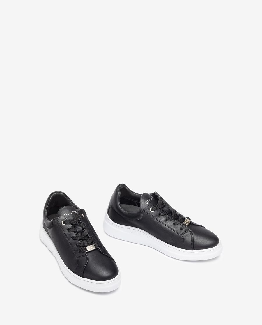 Baskets en cuir Unisa pour femme - Unisexe - Noir
