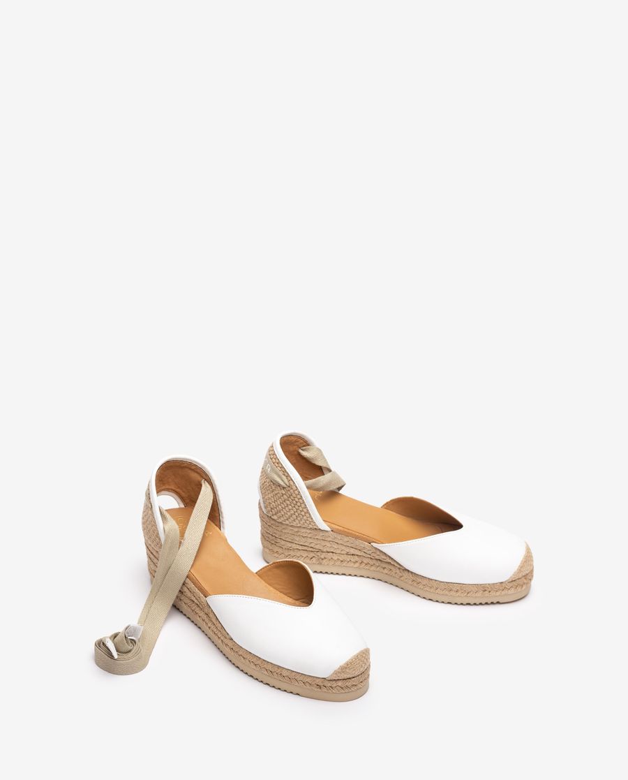 Espadrilles basses à lacets Unisa pour femme - Blanc