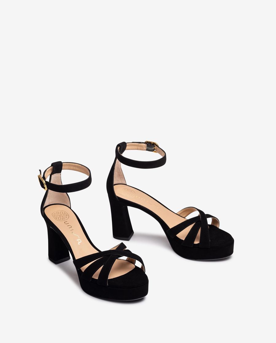 Sandales à plateforme Unisa pour femme - Noir