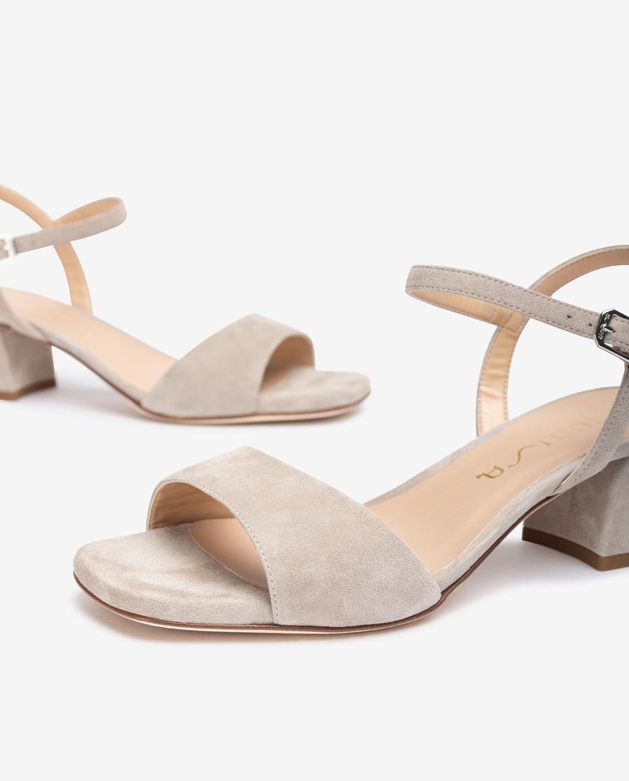 Sandale à talon carré Unisa Femme - Beige