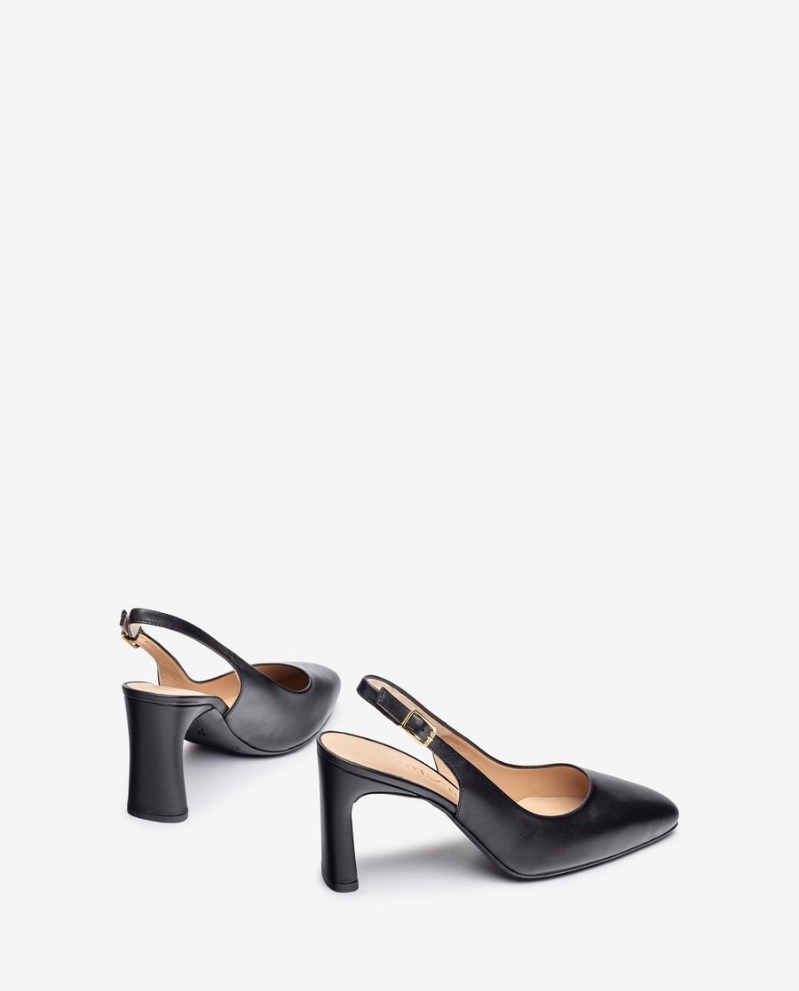 Escarpins à bride arrière et bout carré Unisa pour femme - Noir