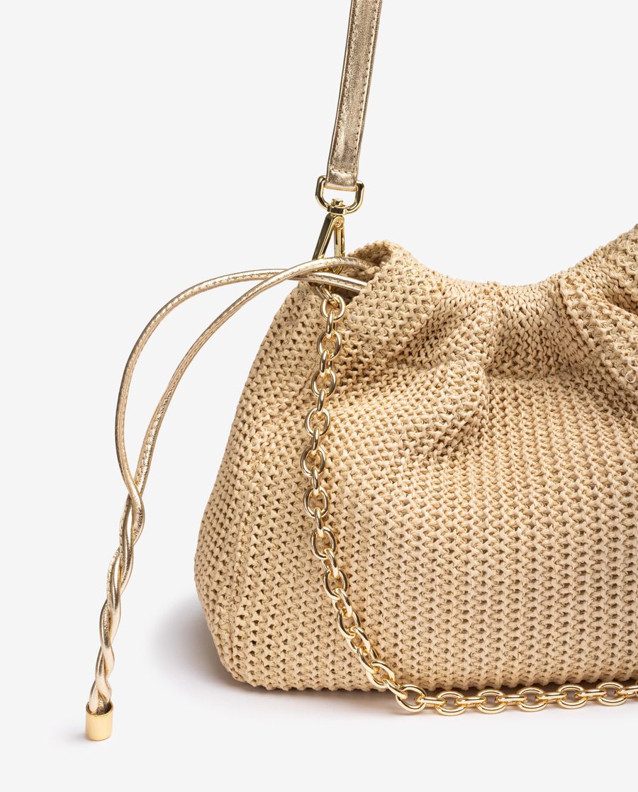 Sac fourre-tout moyen froncé Unisa pour femme - Marron