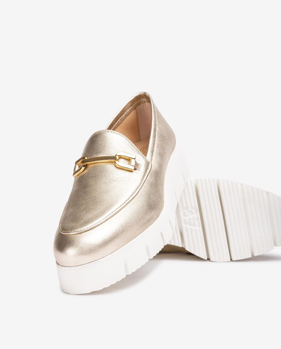 Mocassins à plateforme Unisa femme Doré