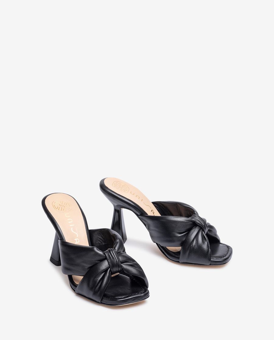 Sandales Unisa à large nœud pour femme - Noir