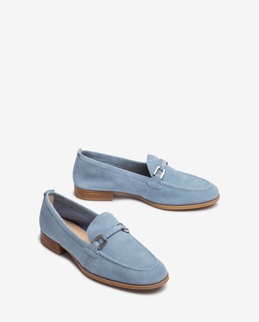 Mocassin Unisa pour femme avec ornements en cuir assortis - Bleu