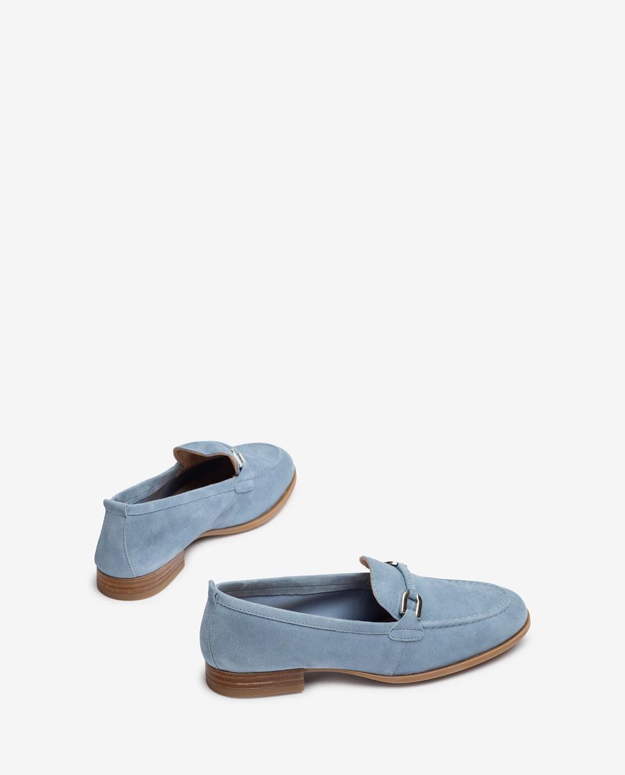Mocassin Unisa pour femme avec ornements en cuir assortis - Bleu