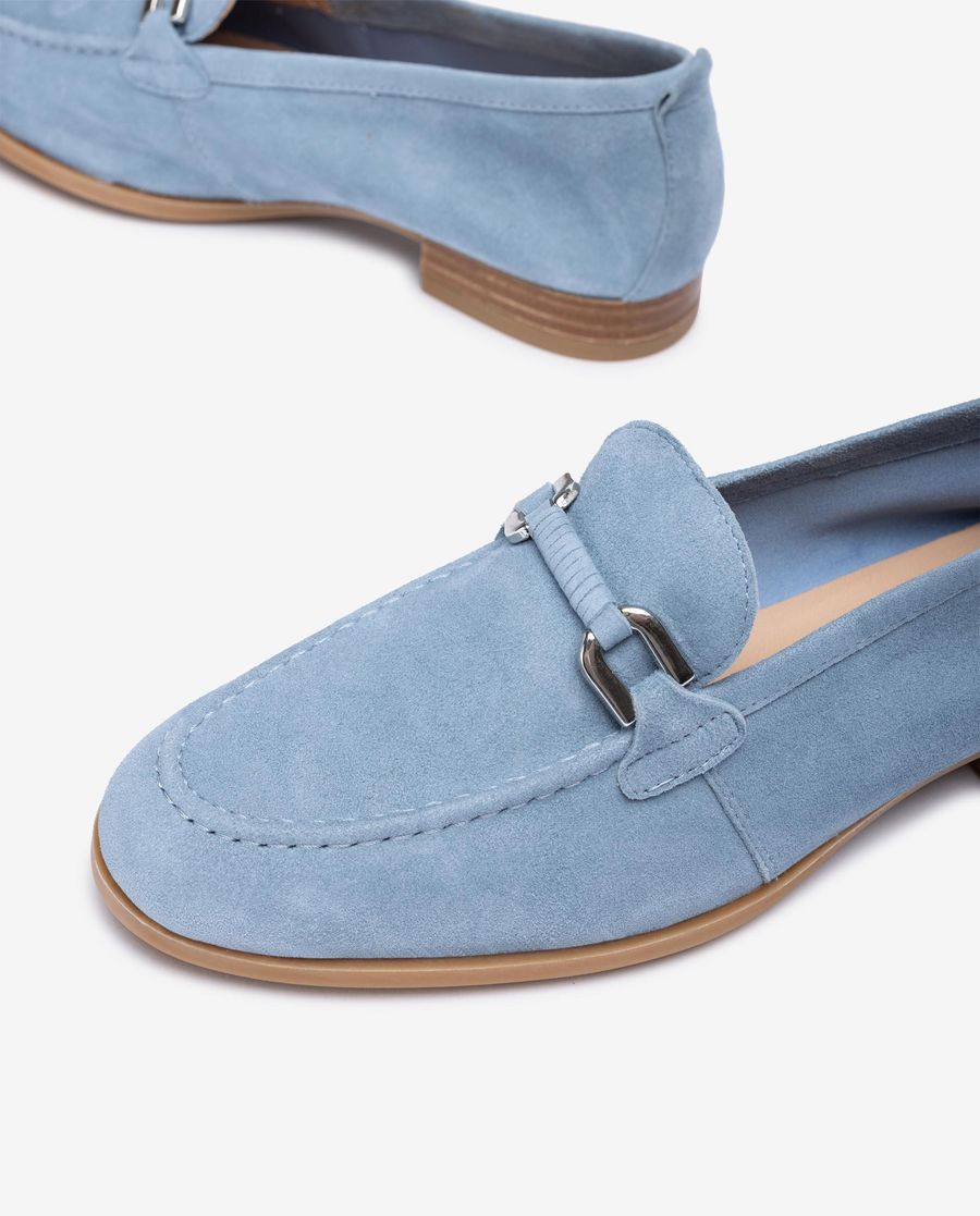 Mocassin Unisa pour femme avec ornements en cuir assortis - Bleu