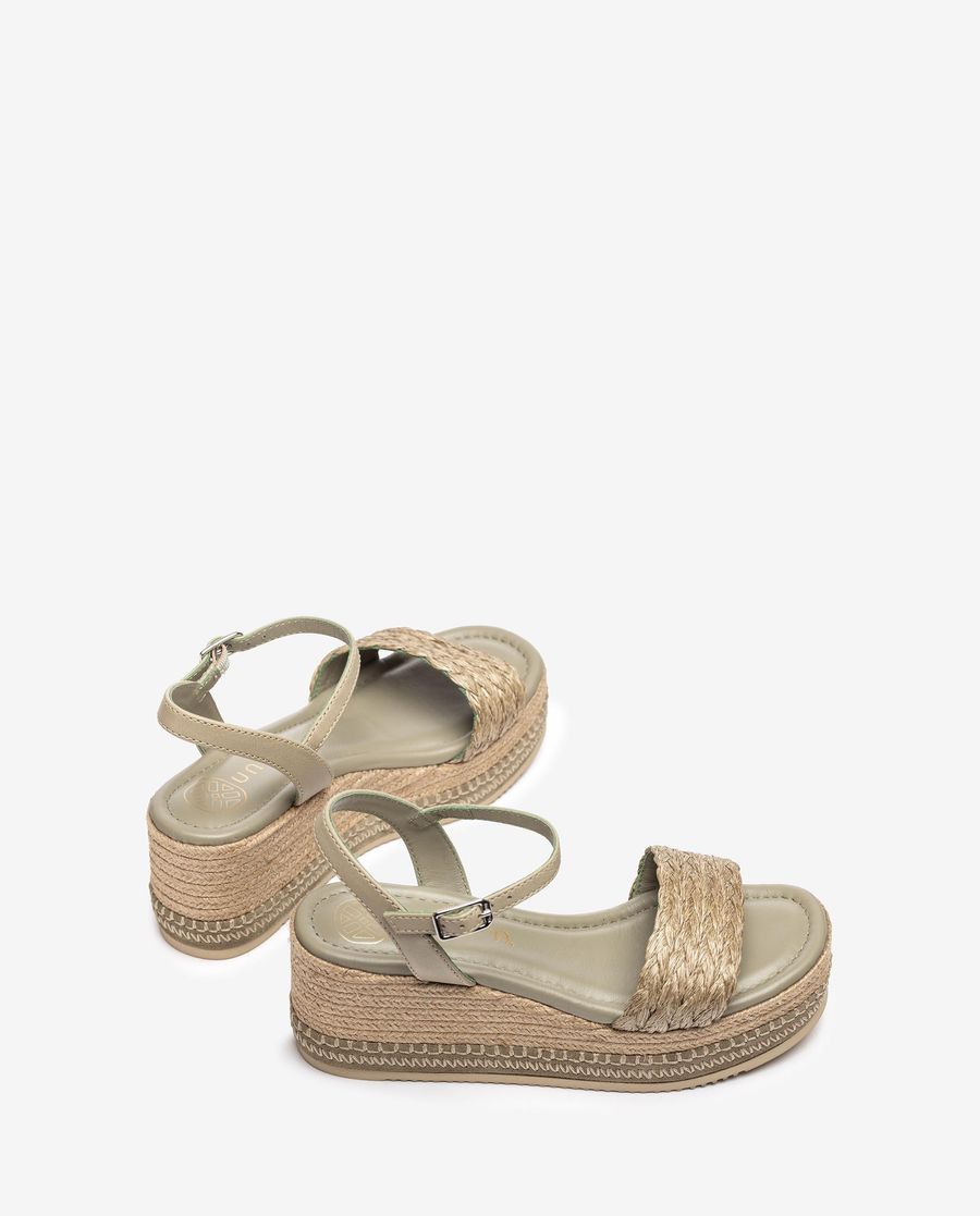 Sandales en raphia Unisa pour femme - Vert