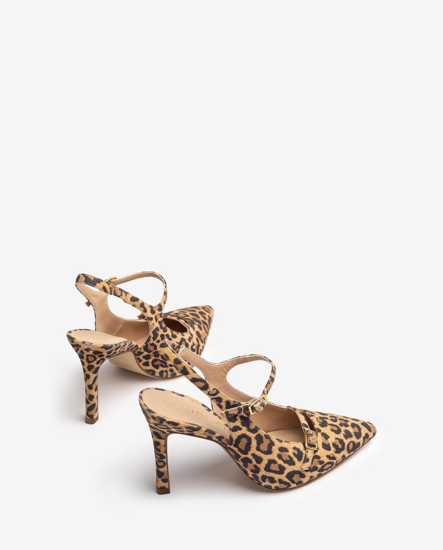 Chaussures à bride arrière avec boucles Unisa pour femme - Marron