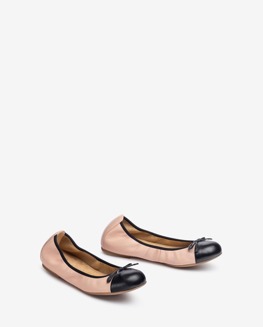 Ballerines à bout contrasté Unisa pour femme - Rose