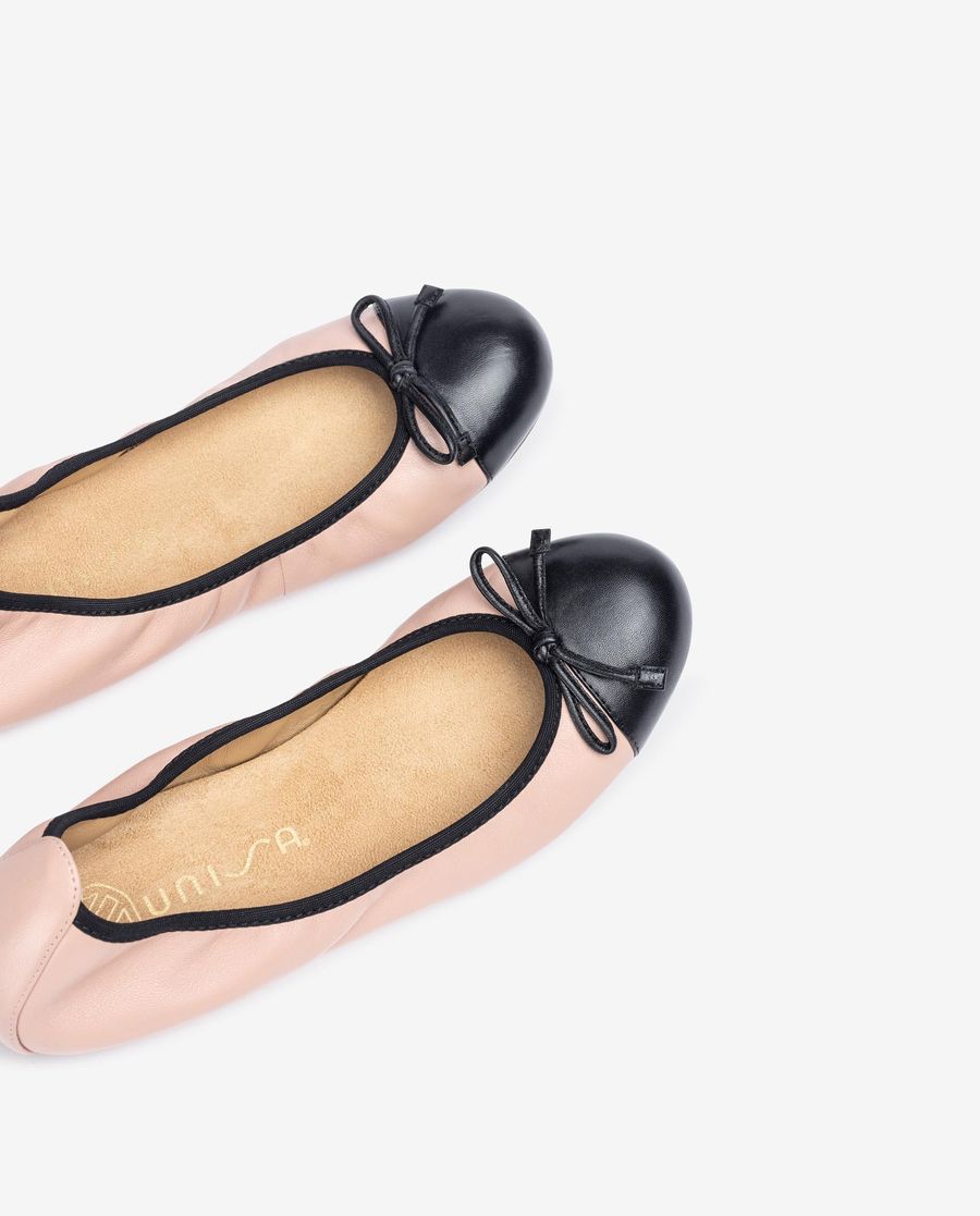 Ballerines à bout contrasté Unisa pour femme - Rose