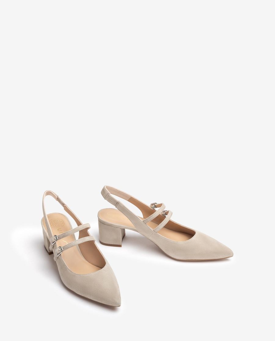 Escarpins à bride arrière double Unisa pour femme - Beige