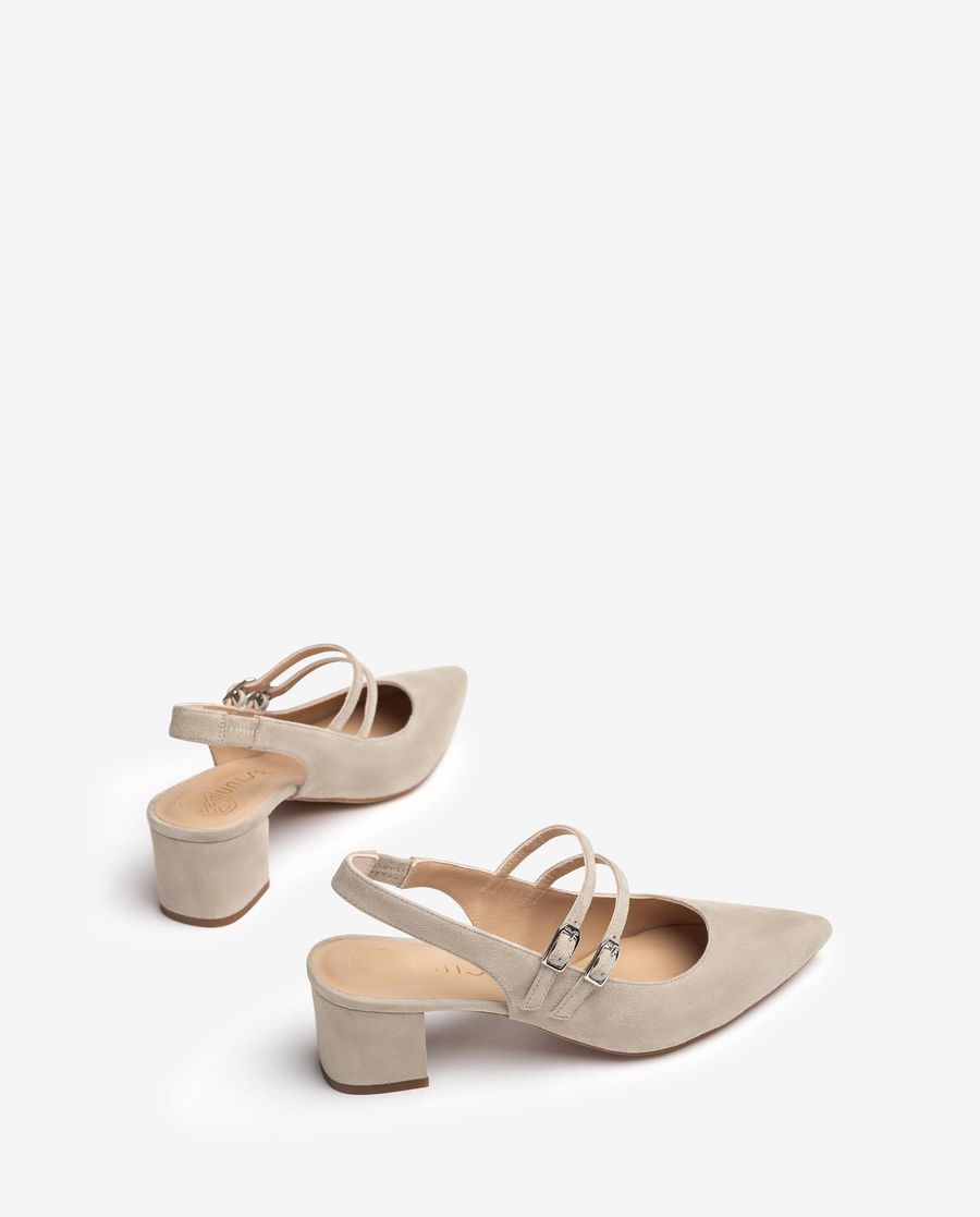 Escarpins à bride arrière double Unisa pour femme - Beige