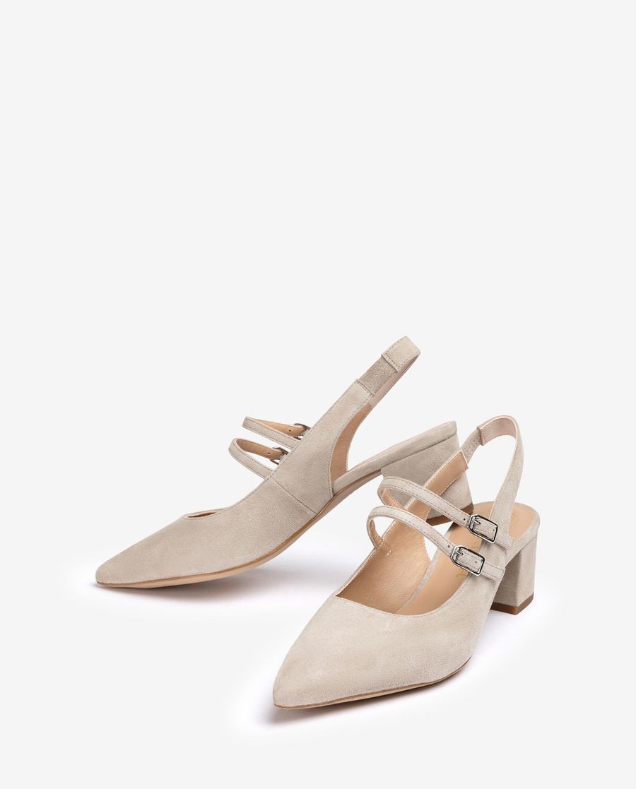 Escarpins à bride arrière double Unisa pour femme - Beige