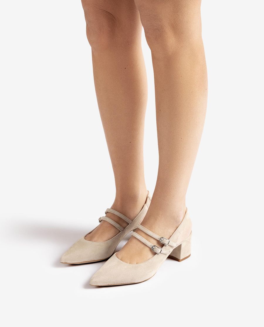 Escarpins à bride arrière double Unisa pour femme - Beige