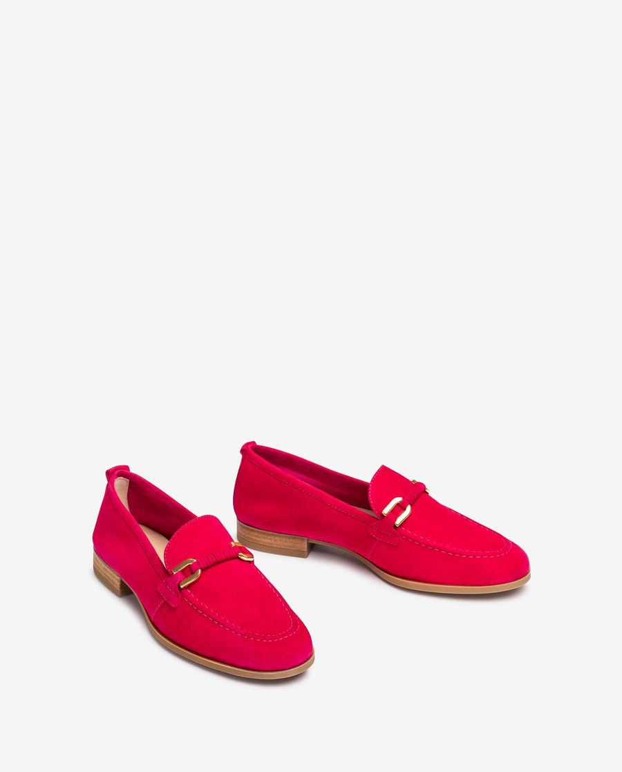 Mocassins Unisa pour femme avec bordure en cuir assortie Rose