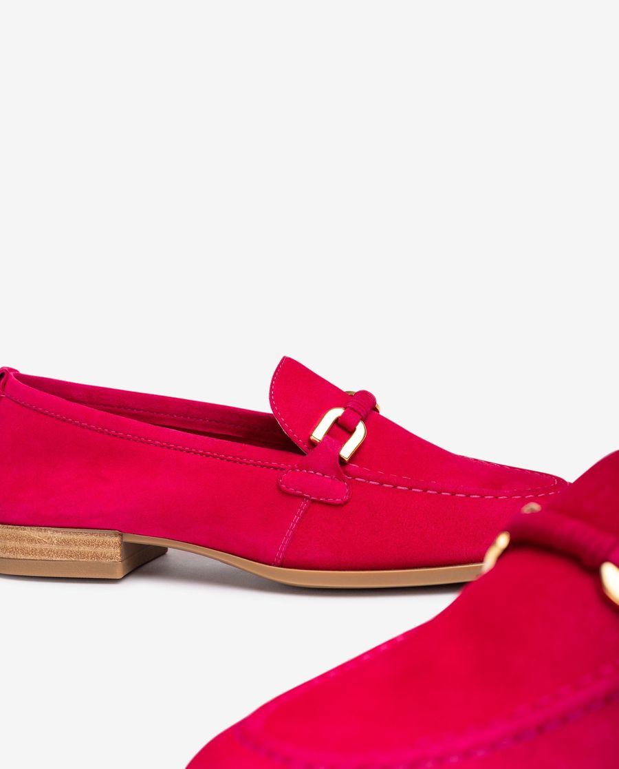 Mocassins Unisa pour femme avec bordure en cuir assortie Rose