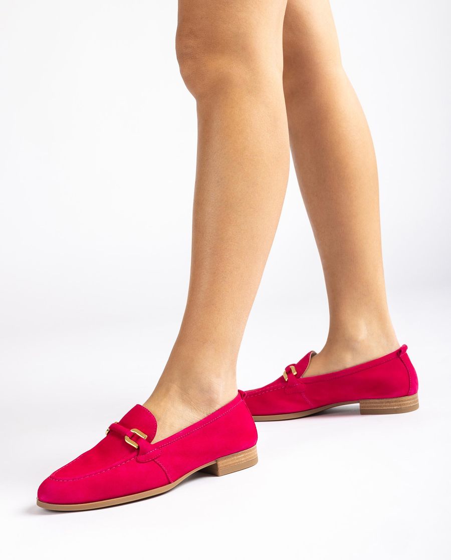 Mocassins Unisa pour femme avec bordure en cuir assortie Rose